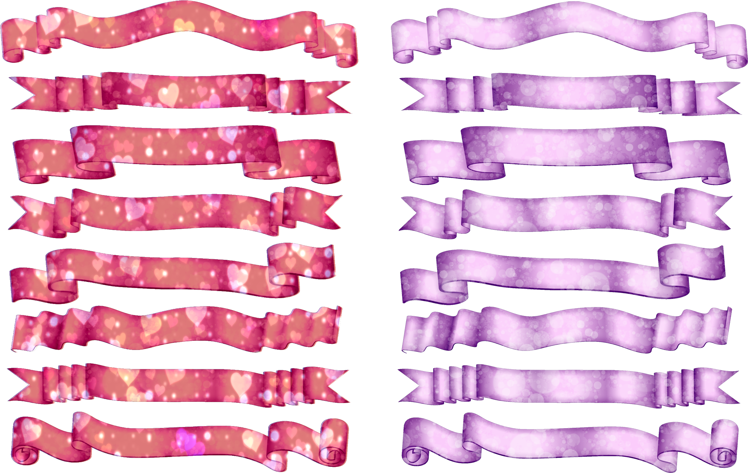 Bokeh Banner Ribbons Pennant 1625314 - Portable Network Graphics (2664x1756), Png Download