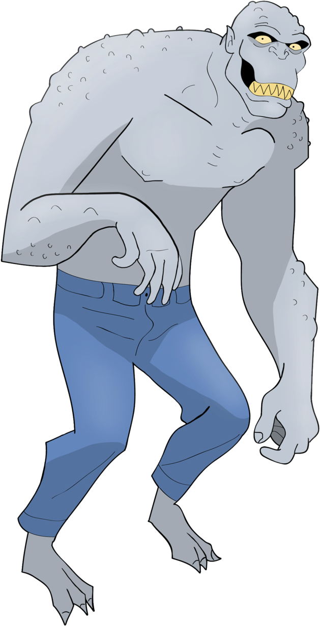 Killer Croc By Dawidarte - Killer Croc Bruce Timm (1024x1590), Png Download