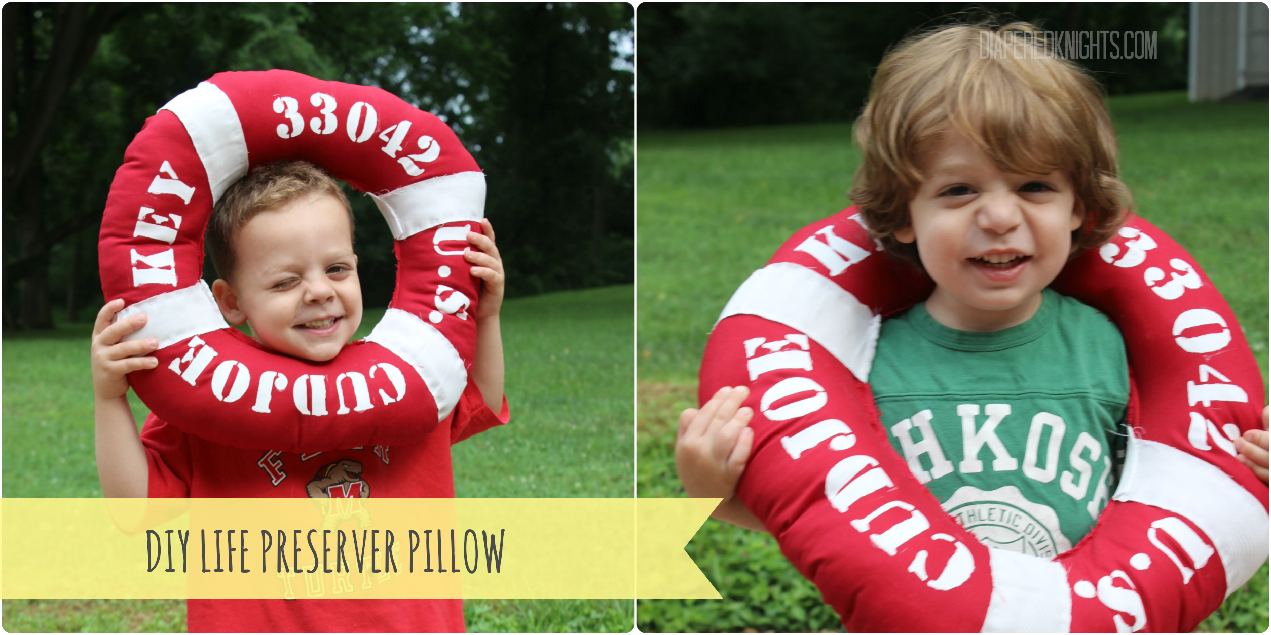 Diy Nautical Pillow (2508x1254), Png Download