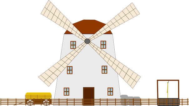 Windmill, Energy, Wind, Power, Green - Cối Xay Gió Png (605x340), Png Download