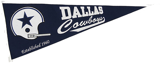The Cowboys Move Their Training Camp Site To The Campus - Dallas Cowboys 1960 Throwback Winning Streak Pennant (640x640), Png Download
