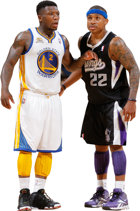 It May Be Hard To Believe, But The 5'9″ Isaiah Thomas - Isiah Thomas And Nate Robinson (520x750), Png Download