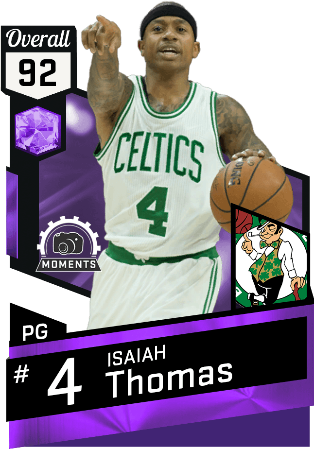 Mtdb Nba 2k17 - Isaiah Thomas Nba 2k17 Card (651x941), Png Download