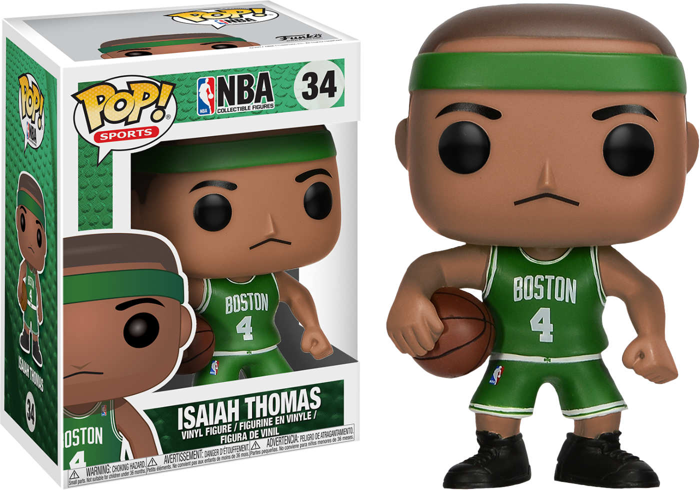 Isaiah Thomas Funko Pop Vinyl Figure (1400x980), Png Download