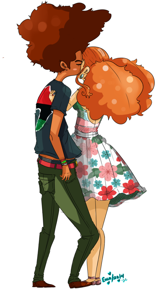 Huey And Jazmine - Boondocks Huey And Jazmine (750x1065), Png Download