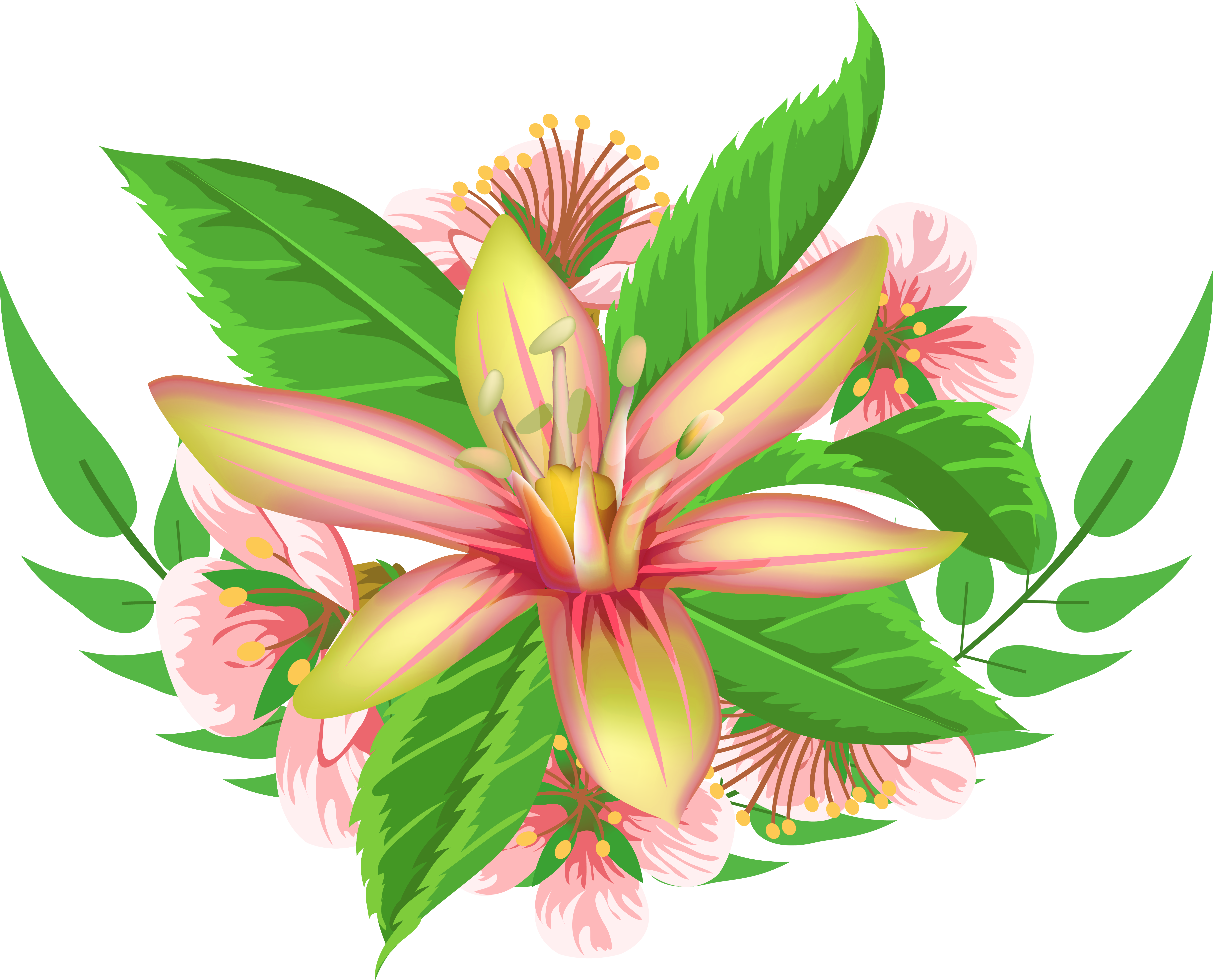 Yellow Flower Png (6362x5179), Png Download
