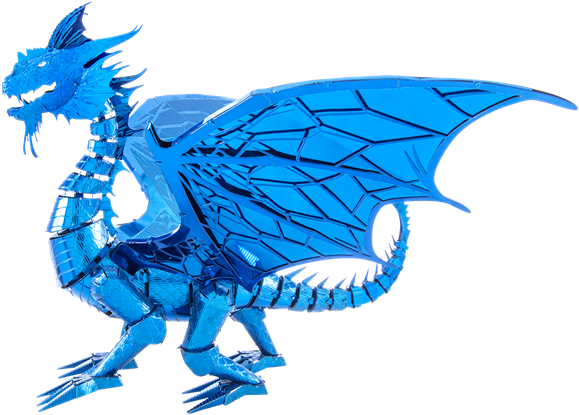 Iconx Blue Dragon - Metal (600x434), Png Download