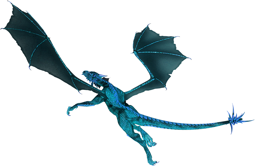 Blue Flying Dragon Clipart - Flying Blue Dragon Png (886x601), Png Download