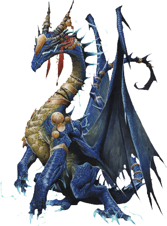 Shattered Star Blue Dragon Figure - Adult Blue Dragon D&d (343x465), Png Download