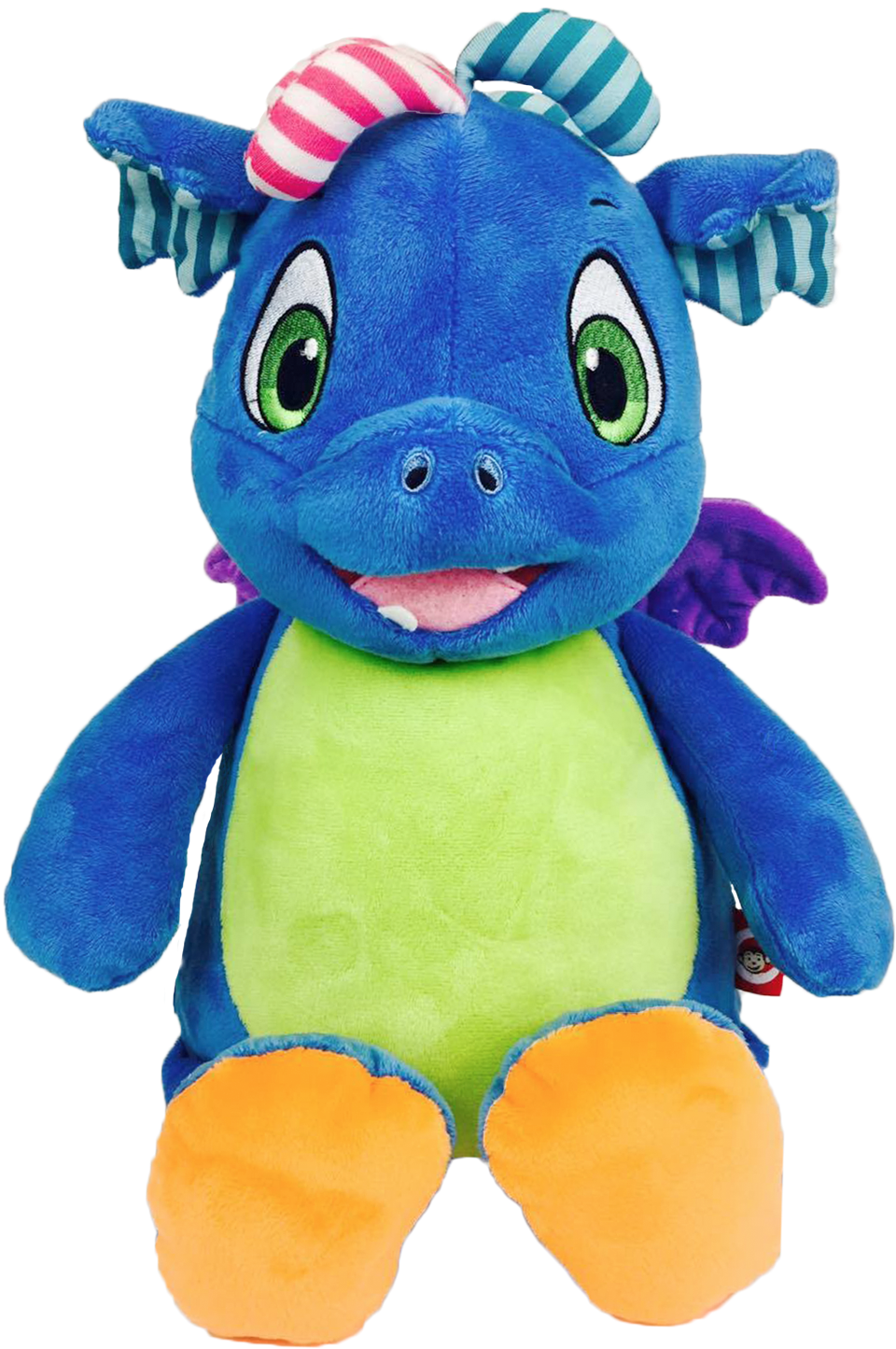 Monogrammed Me Personalised Stuffed Dragon With Embroidered (1023x1478), Png Download