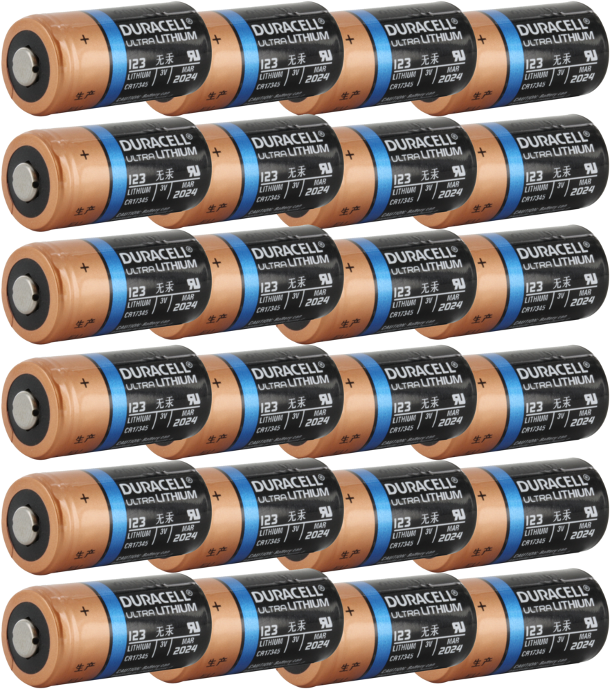 Duracell Ultra Dl123a 3v Lithium Battery - Duracell Ultra Cr123a Batterij 50 Stuks (1024x1024), Png Download