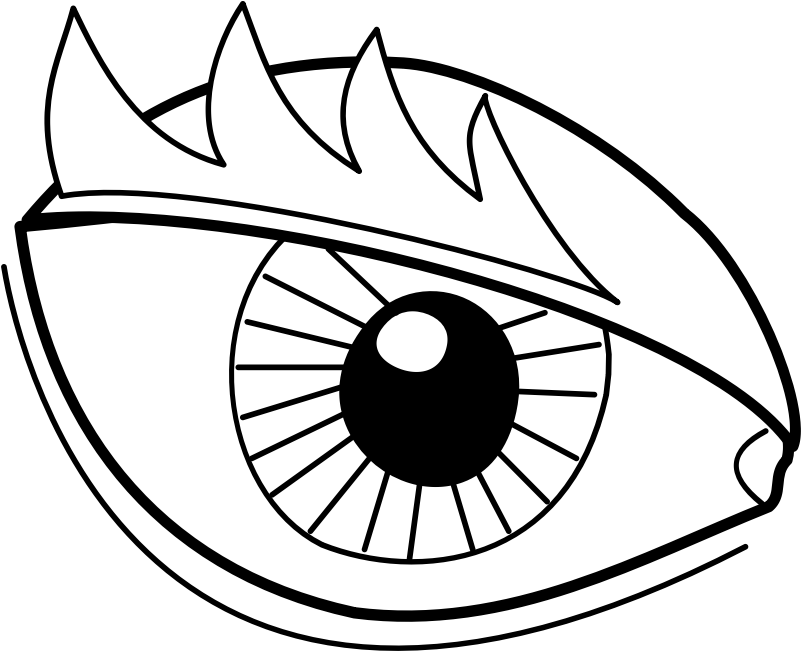 Eye / Oeil - Easy Dragon Eyes Drawings (800x800), Png Download