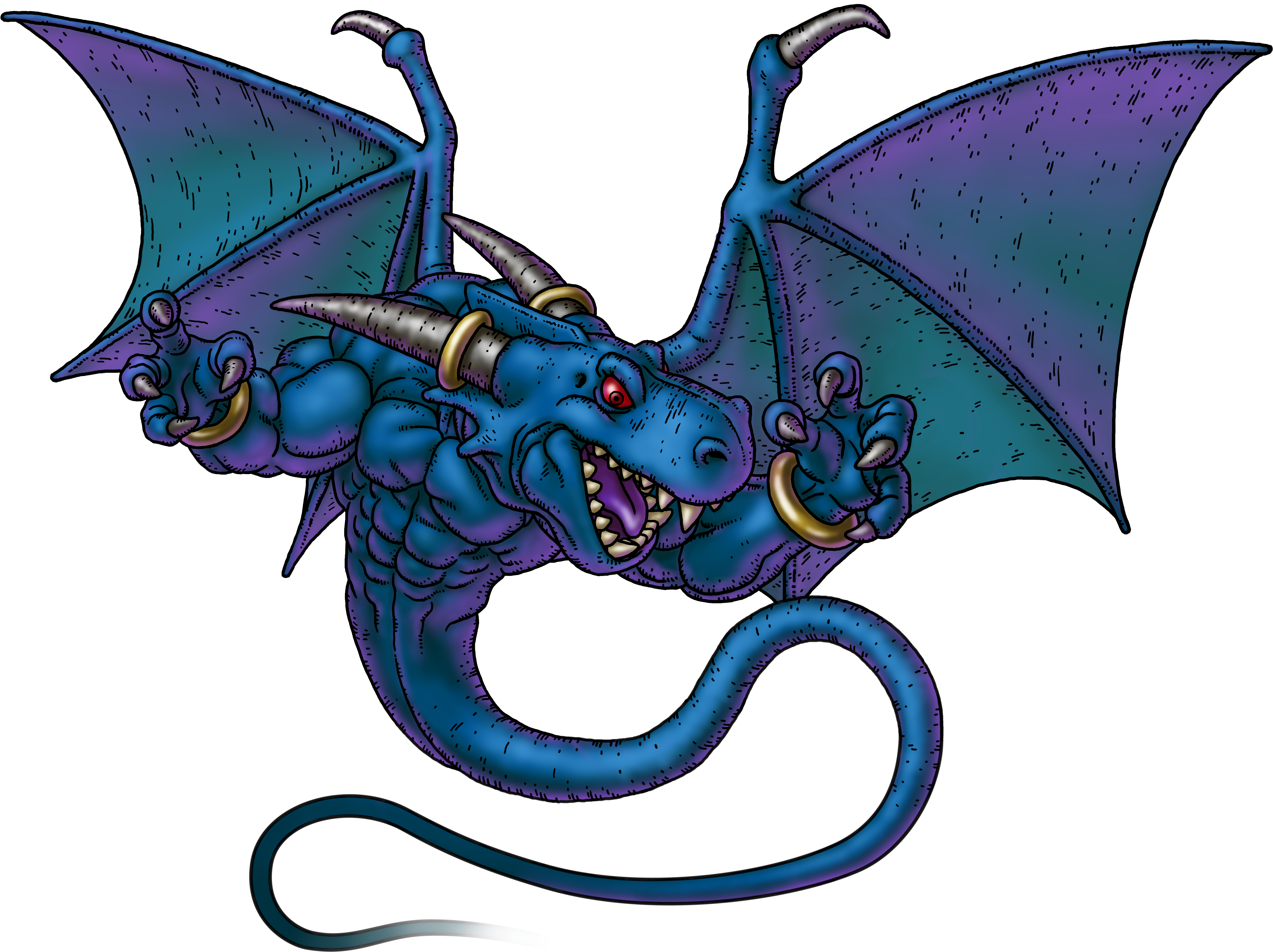 /blue Dragon (7759x6141), Png Download