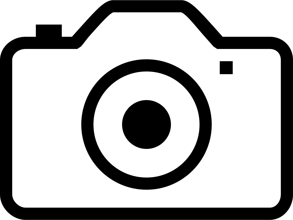 Ios Camera Outline - Camera Icon Png White (980x736), Png Download