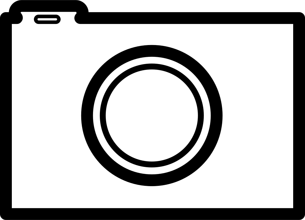 Photo Camera Outline - Portable Network Graphics (980x708), Png Download