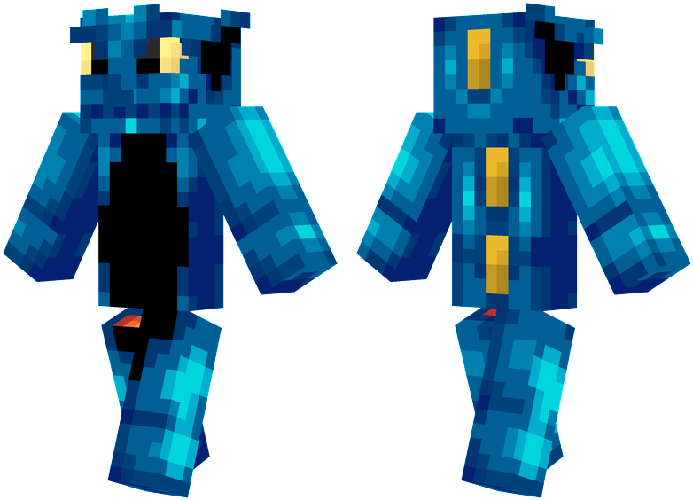 Blue Dragon - Green And Black Minecraft Skins (804x576), Png Download