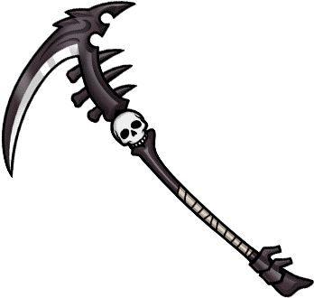 It's An R-ssr Dark Element Scythe Weapon Gear - Unison League Skull Scythe (380x380), Png Download