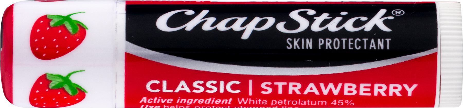 Chapstick Skin Protectant, Classic, Strawberry - 0.15 (1800x421), Png Download
