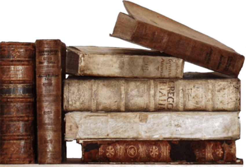 Stack Of Old Books Png (440x298), Png Download