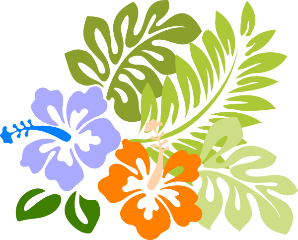Tiki Images Clip Art - Hibiscus Clip Art (600x483), Png Download