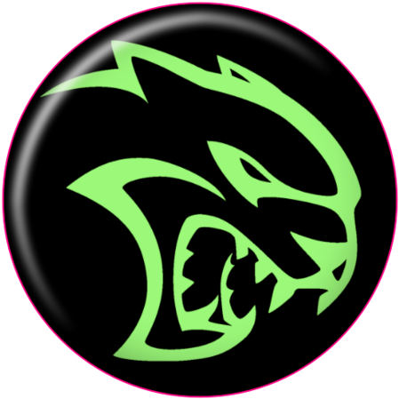 2015-2018 Charger/challenger Hellcat Push To Start - Dodge Hellcat Logo Red (480x480), Png Download