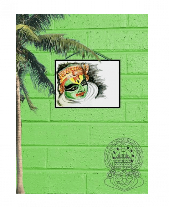 Paintings - White Kathakali - Painting (540x662), Png Download