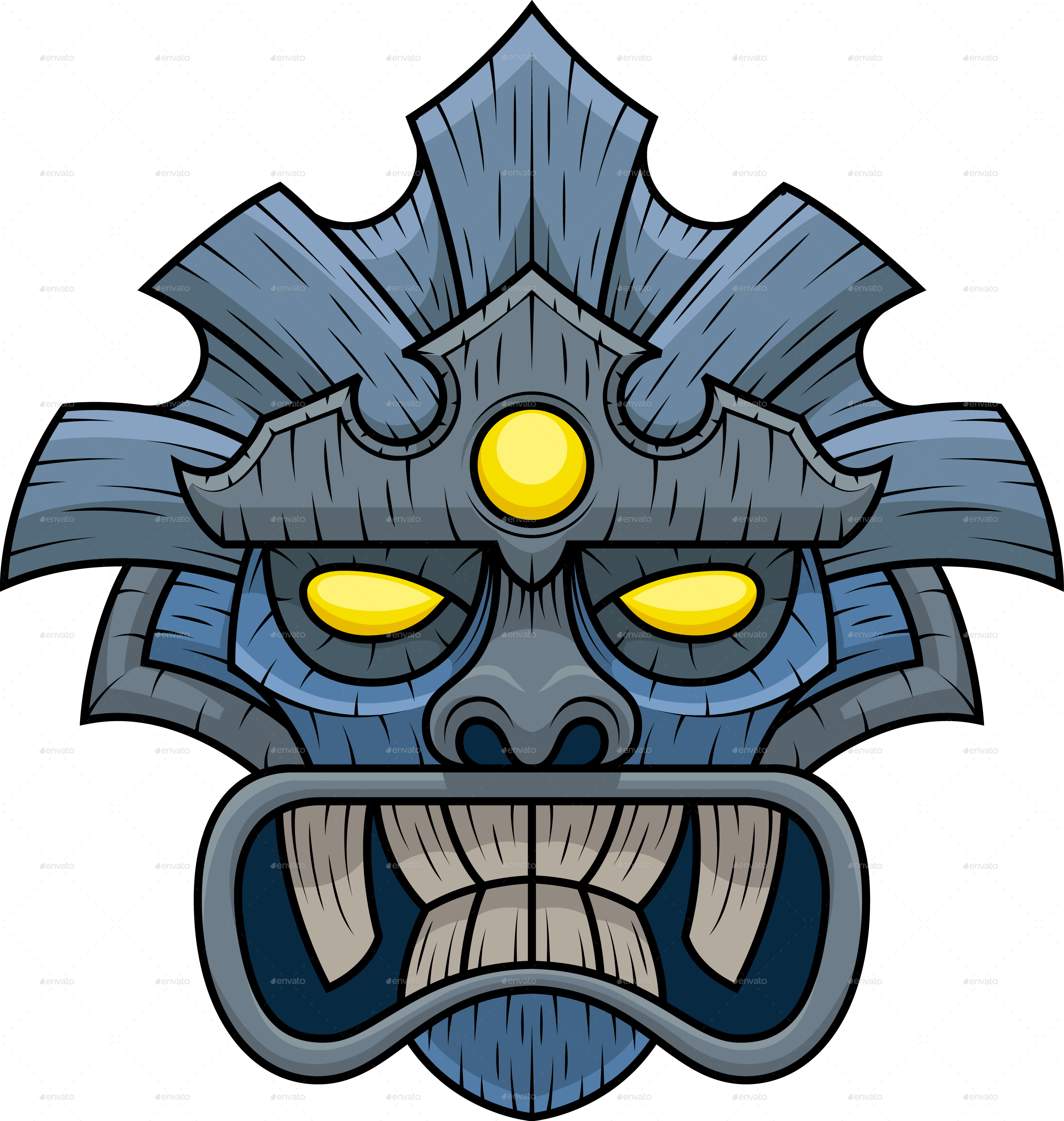 Tiki Mask 10 - Design (2765x2913), Png Download