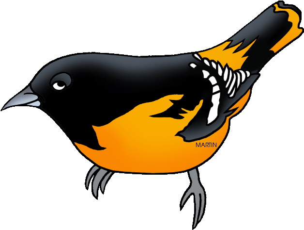 Martin Bird Clip Art Cliparts - State Bird For Maryland (648x493), Png Download