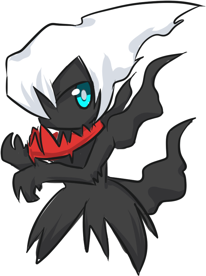 Darkrai Drawing Creepy - Darkrai Cartoon (800x1000), Png Download