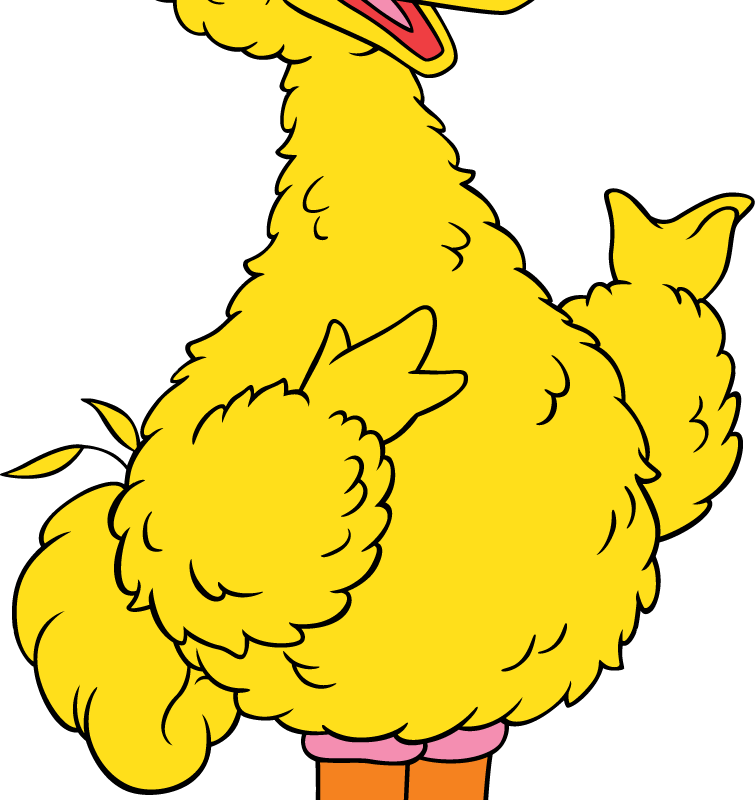 Big Bird 03 - Sesame Street Big Bird Cartoon (755x800), Png Download