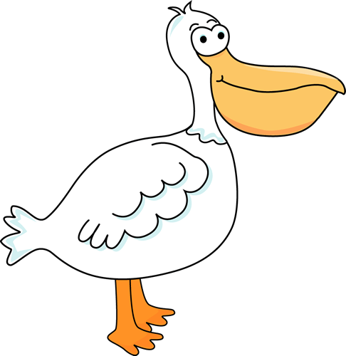 Big Bird Clipart - White Bird With Big Yellow Beak (486x500), Png Download