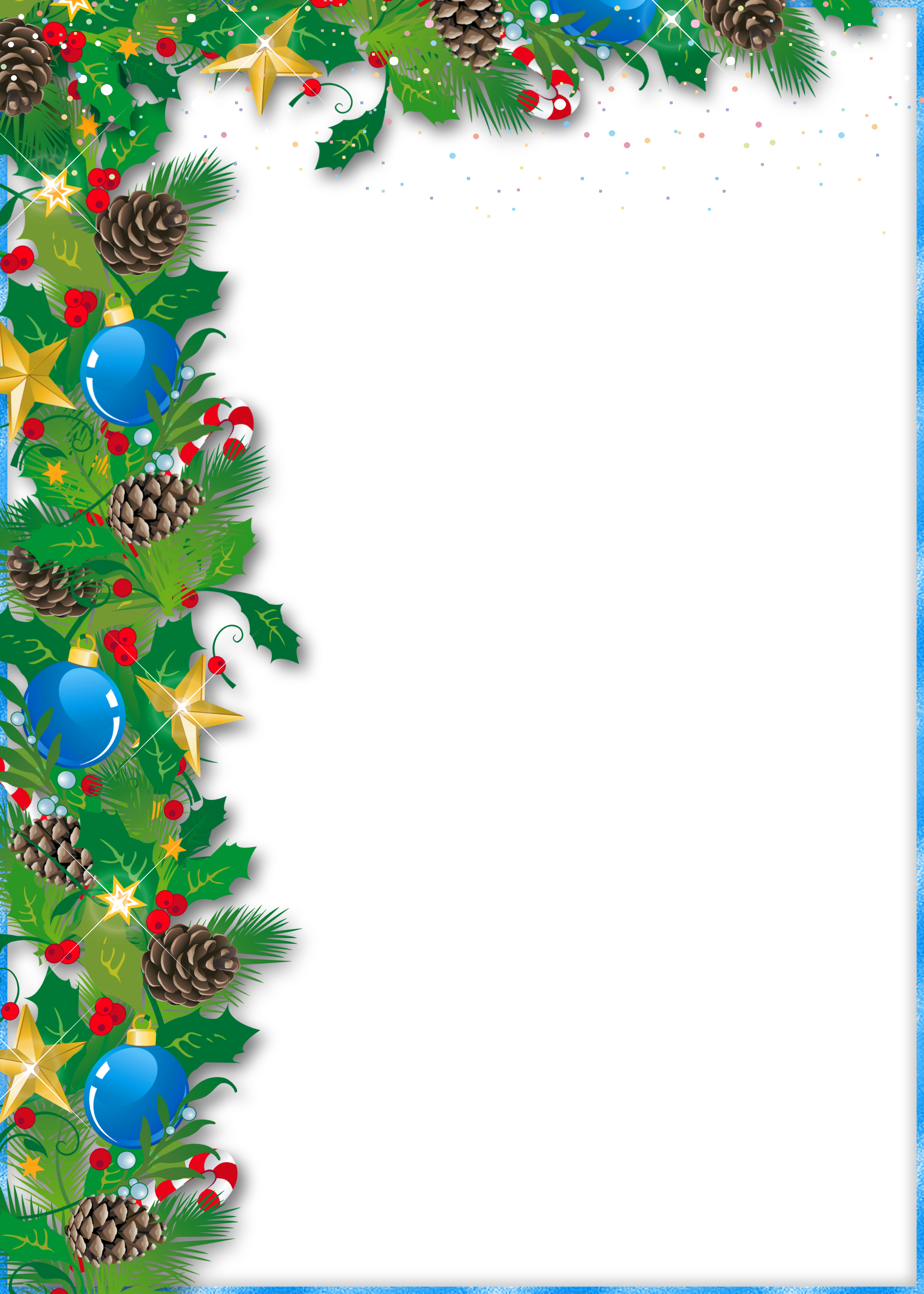 Free Christmas Frames And Borders Png - Christmas Frames Transparent Background (2500x3500), Png Download