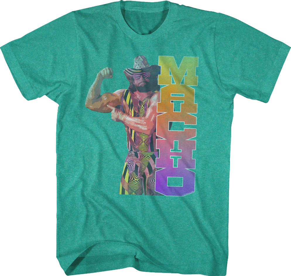 Macho Man Randy Savage Biceps Shirt Wrestling Mens - Napoleon Dynamite Liger T Shirt (994x942), Png Download