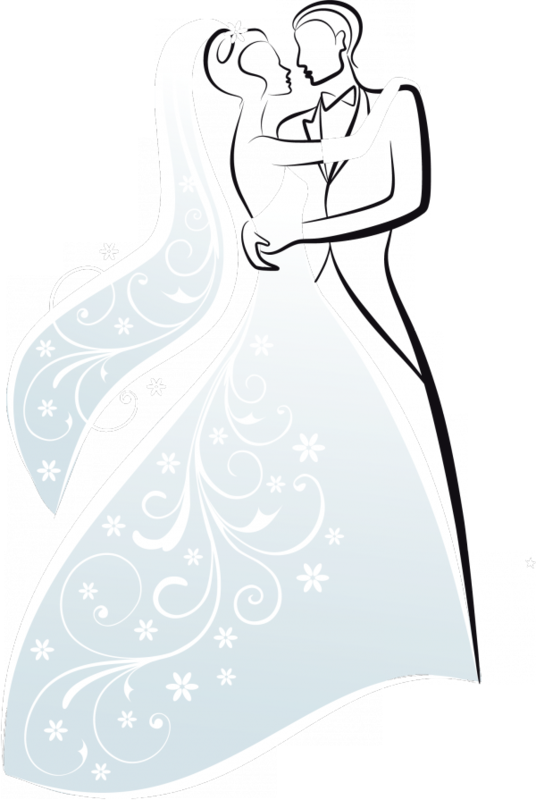 Bride And Groom Silhouettes - Vintage Bride And Groom Silhouette Png (536x800), Png Download