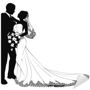 Bride And Groom Silhouette (400x400), Png Download