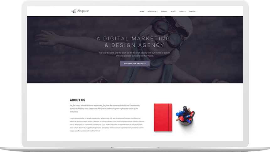 Airspace Agency,business Website Template - Online Advertising (861x484), Png Download