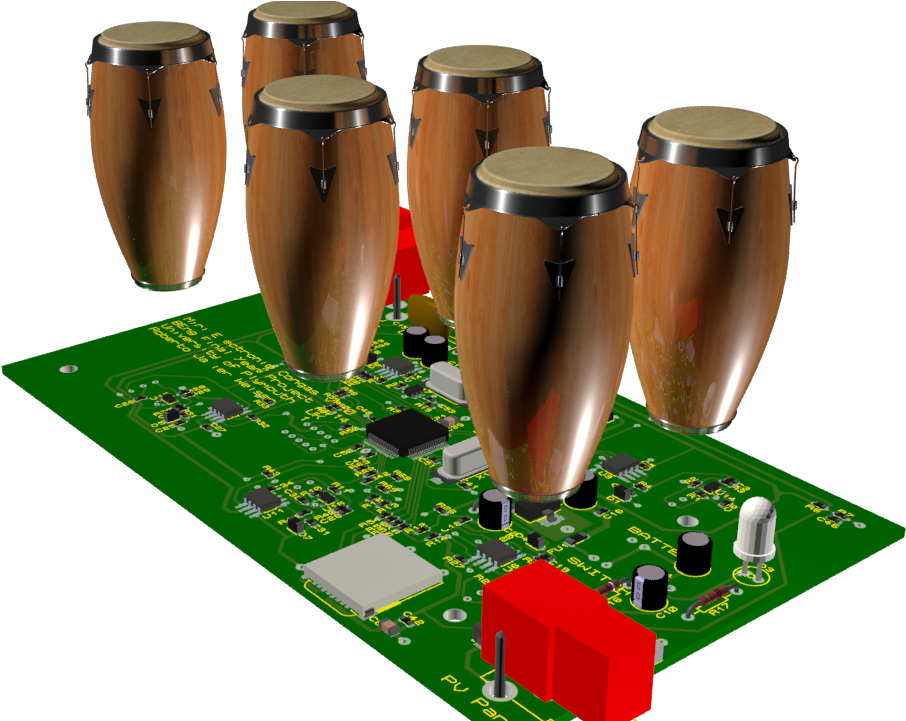 Mini Electronic Congas 1 Yejqrf4ec8 - Six Congas (1280x720), Png Download