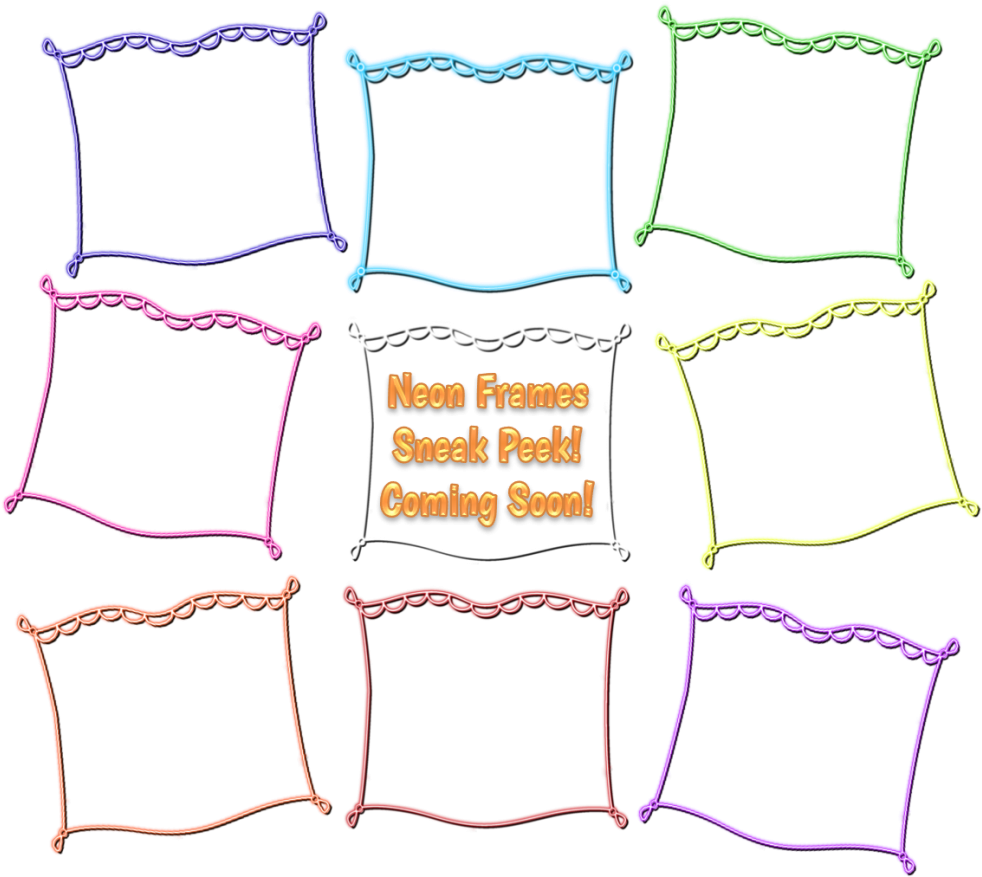 Neon Frames - Picture Frame (1024x899), Png Download