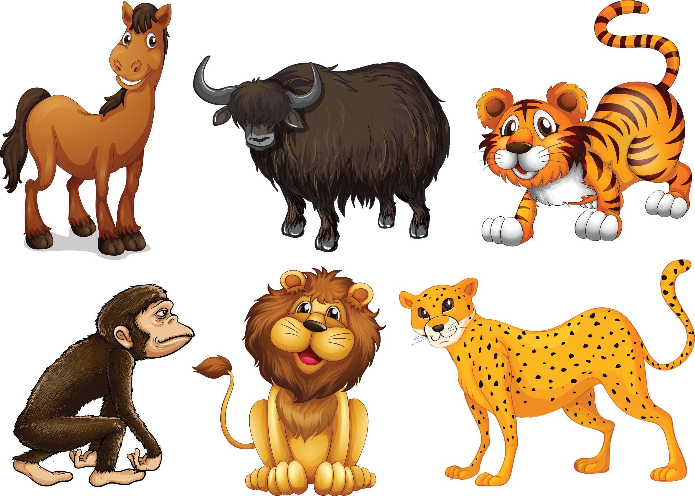 Jungle Theme Day Camp Shac - Four Legged Animals (2400x1715), Png Download