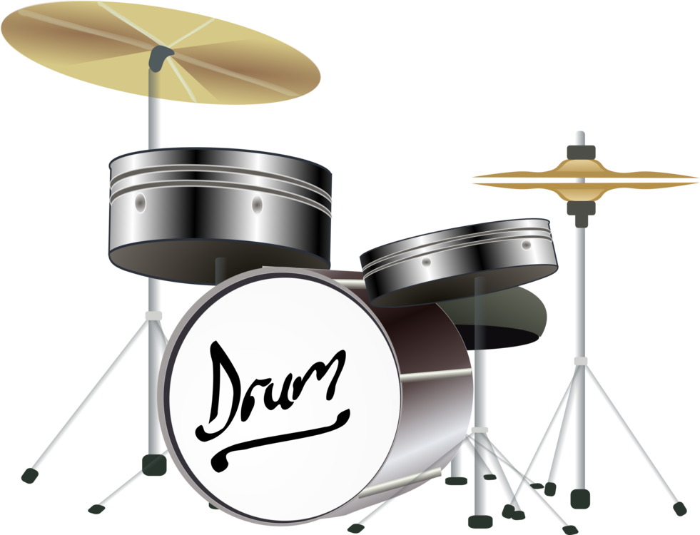 Banner Black And White Stock Drums Download Musical - Music Drums Cartoon (981x750), Png Download