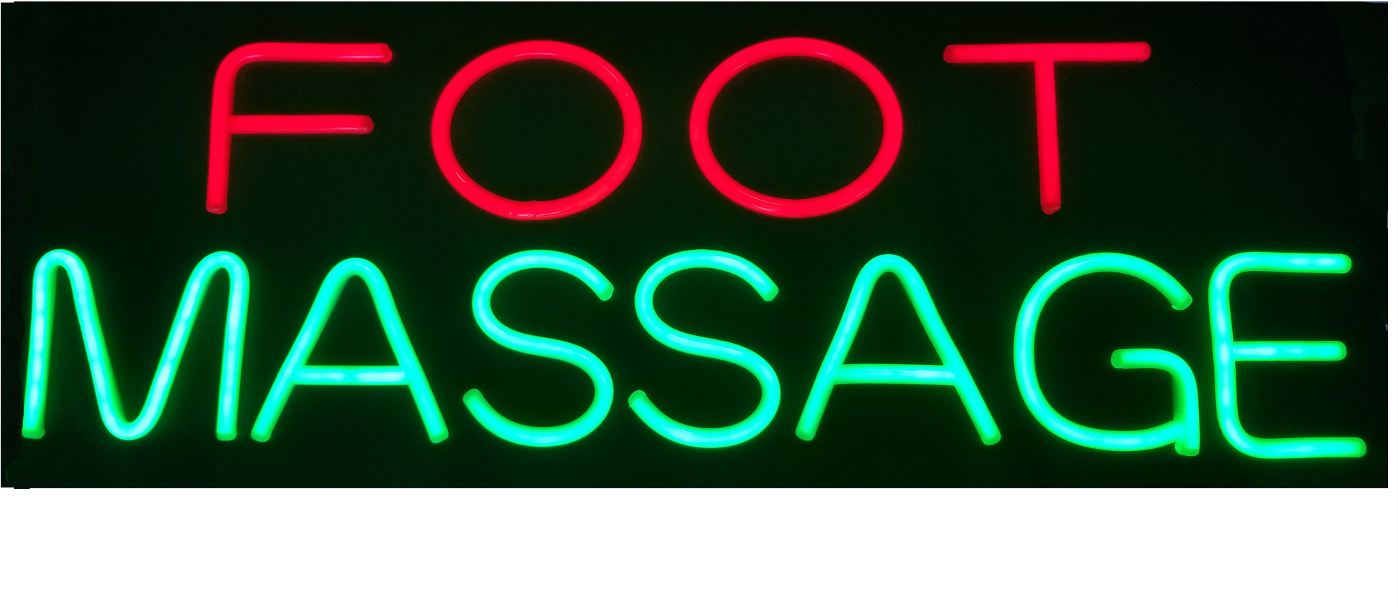 Led Neon Rope Strip Indoor Sign- "foot Massage" - Massage (2000x2000), Png Download
