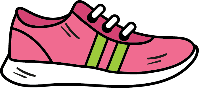 Graphic Freeuse Download Mega Bundle Daily Planner - Running Shoe Clipart Png (673x298), Png Download