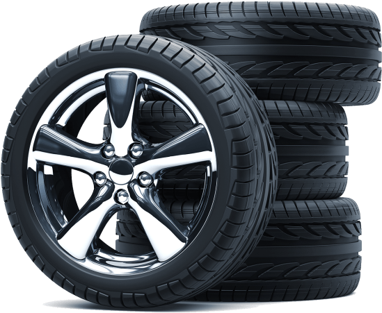 A Tyre Stack With Quality Alloy Wheels - Car Tyre (640x640), Png Download