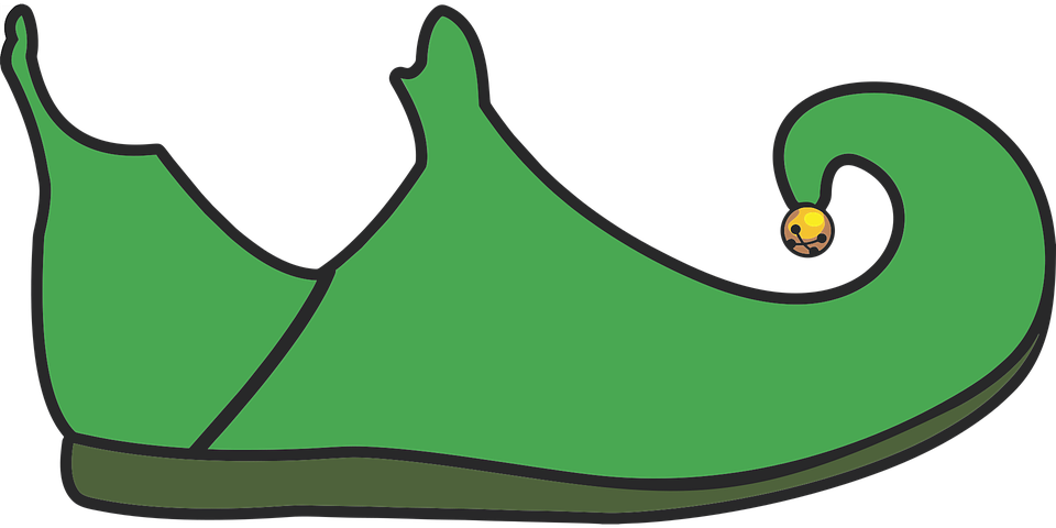 Elf Shoes Cliparts - Green Elf Shoe Clip Art (960x480), Png Download