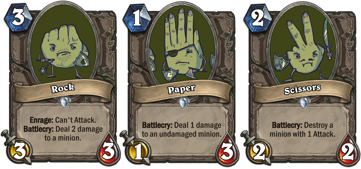 Rock Paper Scissors - Hearthstone Rock Paper Scissors (1195x543), Png Download