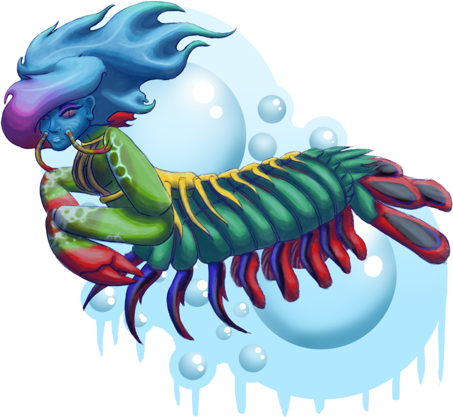 Royalty Free Download Shrimp Anthro For Fiveraspie - Mantis Shrimp Drawn (932x858), Png Download