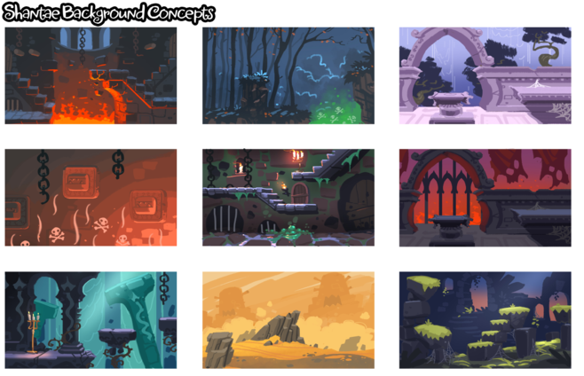 Backgrounds Concepts - Shantae Half Genie Hero Background Concept Art (700x451), Png Download