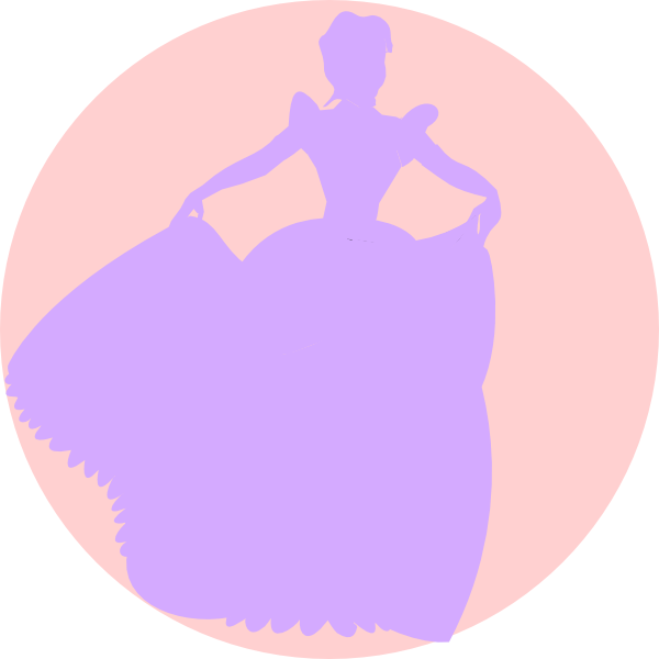 How To Set Use White Princess Silhouette In Pink Background (600x600), Png Download