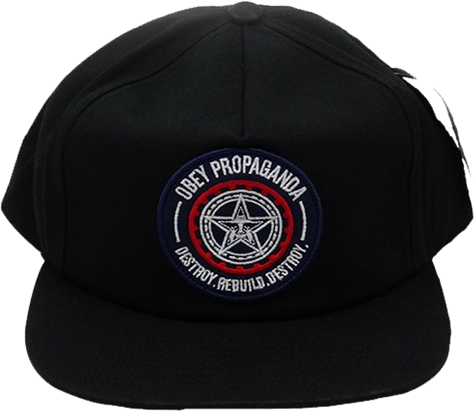 Obey Hat Png - Obey Men's Rebuild Destroy Snapback - Black (1024x1024), Png Download