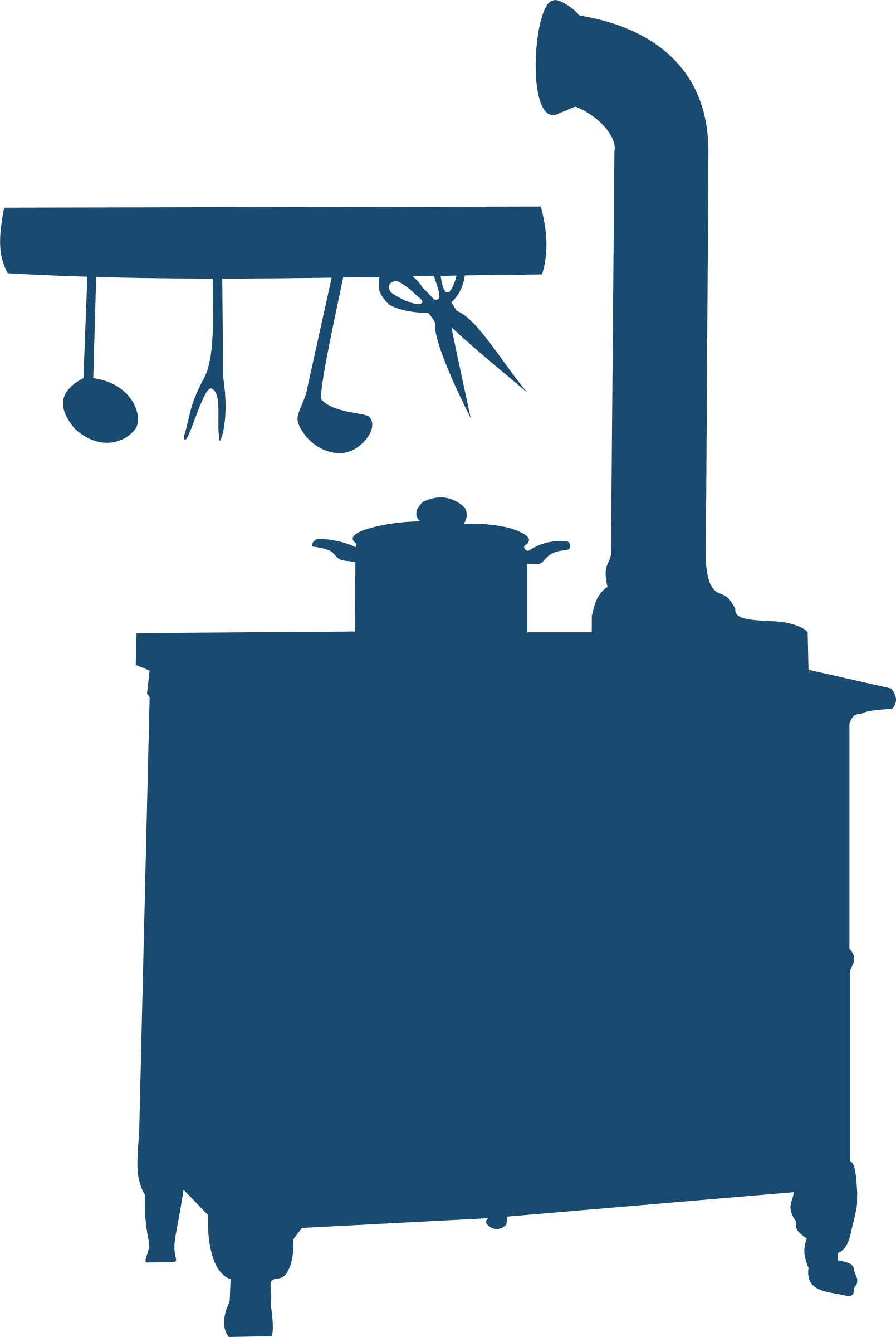 Big Image - Silhouette Of A Stove (1609x2400), Png Download